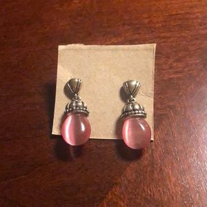 Costume Jewelry Iridescent Pink Earrings